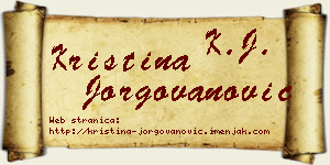 Kristina Jorgovanović vizit kartica